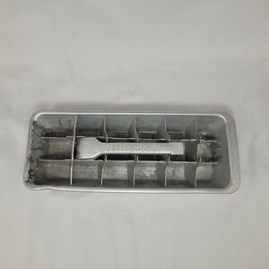 Vintage Westinghouse Aluminum Ice Cube Tray with Lever Release Metal Grid Retro